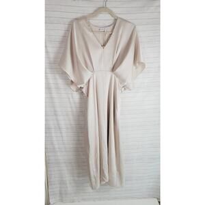 Anthropologie NUMPH NUIVORY MIDI DRESS in Gray Morn, sz Small